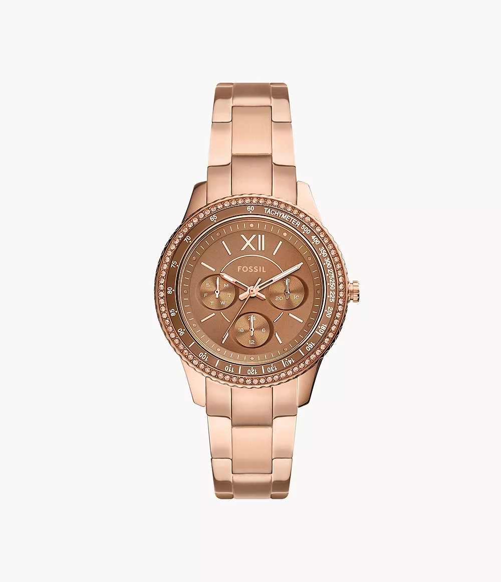 Image of Stella Sport Multifunction Rose Gold-tone Stainless Steel Watch