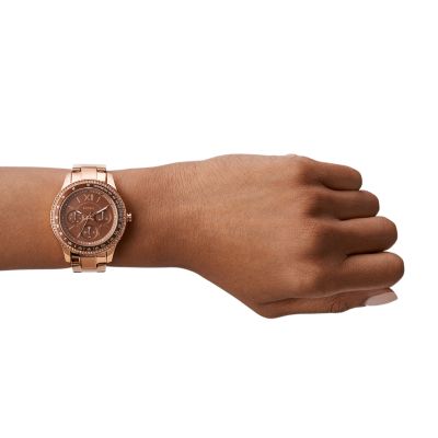 Stella Sport Multifunction Rose Gold-Tone Stainless Steel Watch