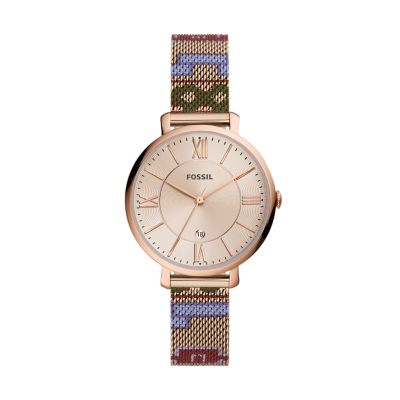 Jacqueline Three-hand Rose Gold-tone Stainless Steel Watch