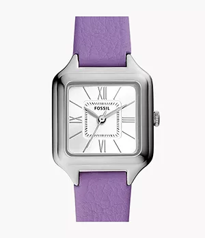 Raquel Three-Hand Purple Eco Leather Watch
