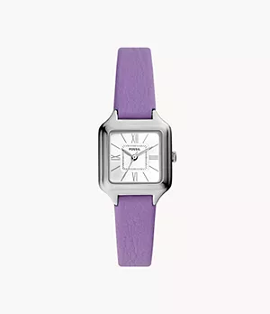 Raquel Three-Hand Purple Eco Leather Watch