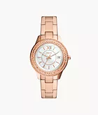 Stella Three-Hand Date Rose Gold-Tone Stainless Steel Watch