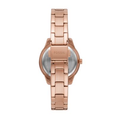 Stella Three-Hand Rose Gold-Tone Stainless Steel Watch - ES5136 - Fossil