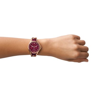 Fossil burgundy outlet watch