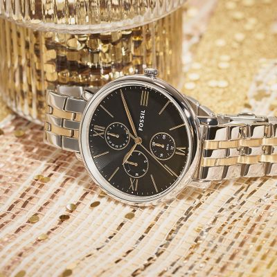 Jacqueline Multifunction Two Tone Stainless Steel Watch ES5143