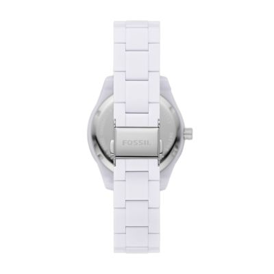 Fossil stella watch outlet white