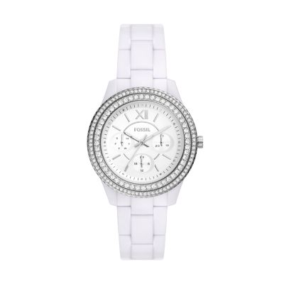 

Fossil Femmes Montre Stella multifonction en huile de ricin blanche