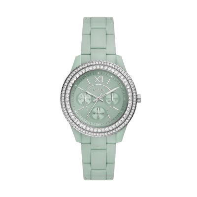 

Fossil Femmes Montre Stella multifonction en huile de ricin verte