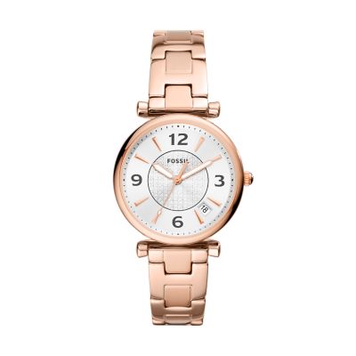 Luxury Women Rose Gold-Toned Dial Watch