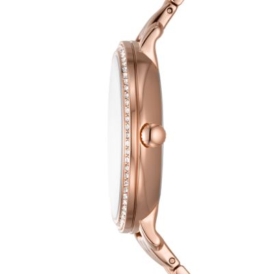 Jacqueline Sun Moon Multifunction Rose Gold-Tone Stainless Steel