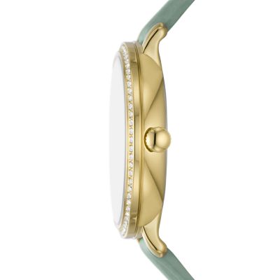 Green fossil best sale watch women's