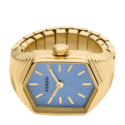 Watch Ring Two-Hand Gold-Tone Stainless Steel - ES5175 - Fossil