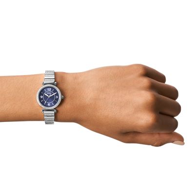 Carlie Three-Hand Blue Stainless Steel Watch - ES5190 - Watch Station