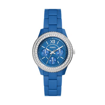 Fossil watch shop women's blue face