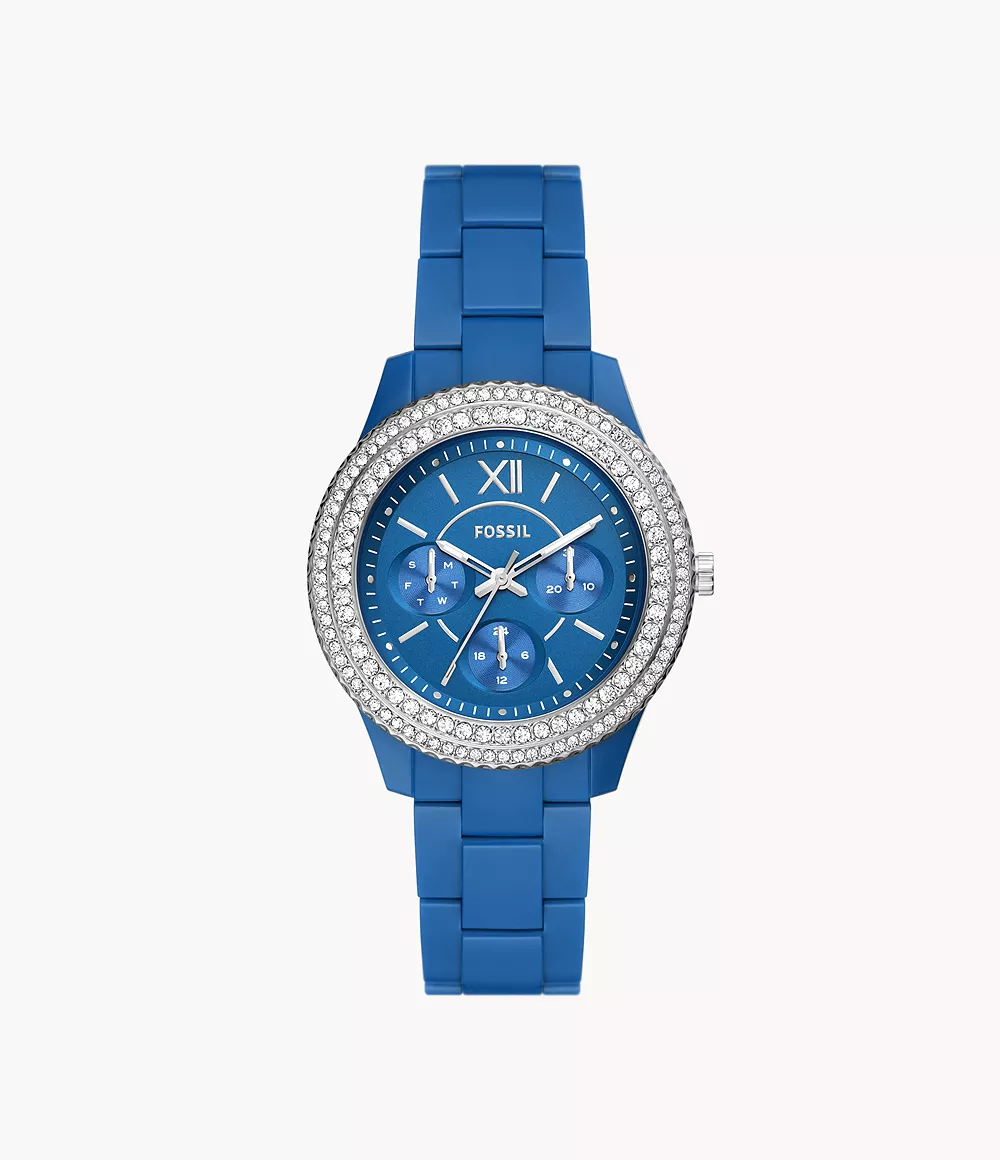 Image of Stella Multifunction Blue Castor Oil Watch
