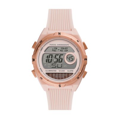 Fossil silicone hotsell watch women's