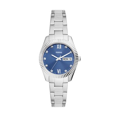 Scarlette Three-Hand Day-Date Stainless Steel Watch - ES5197 - Fossil