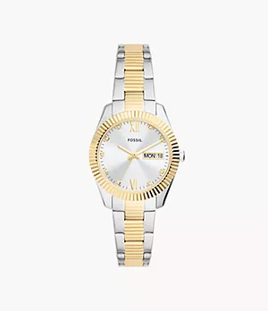 Scarlette Three-Hand Day-Date Two-Tone Stainless Steel Watch