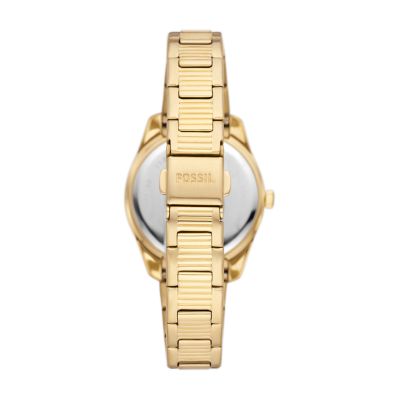 Scarlette Three-Hand Day-Date Gold-Tone Stainless Steel Watch