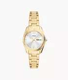 Scarlette Three-Hand Day-Date Gold-Tone Stainless Steel Watch