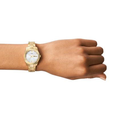 Reloj Mujer Fossil Scarlette Color de la correa Dorado