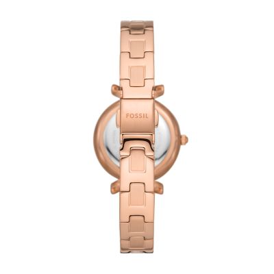 Carlie Three-Hand Rose Gold-Tone Stainless Steel Watch - ES5202