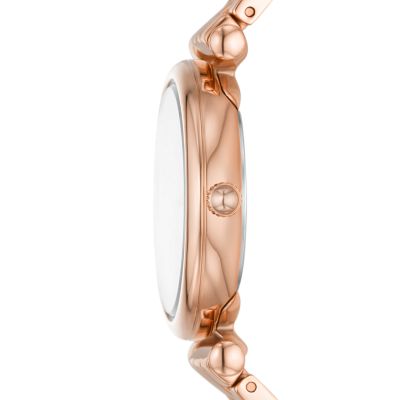 Carlie Three-Hand Rose Gold-Tone Stainless Steel Watch - ES5202