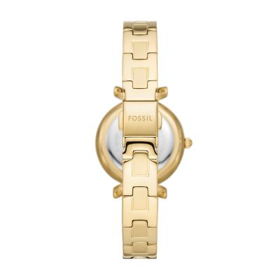 Carlie Three-Hand Gold-Tone Stainless Steel Watch - ES5203 - Fossil