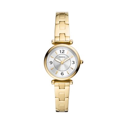 Carlie Three-Hand Gold-Tone Stainless Steel Watch