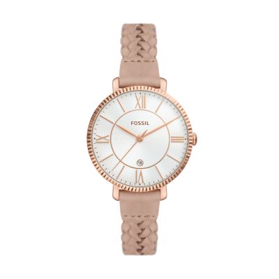 Fossil jacqueline sale watch leather