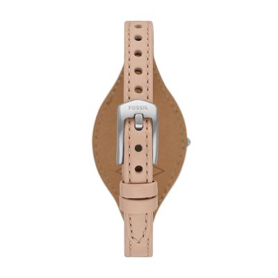 Carlie Three Hand Latte LiteHide Leather Watch ES5213 Fossil