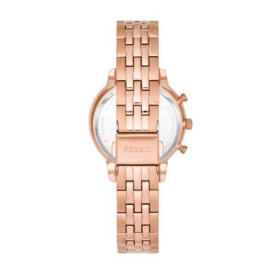 Fossil rose gold chronograph cheap watch