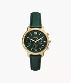 Reloj Neutra Chronograph de piel ecológica en color verde