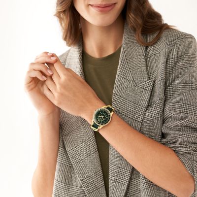 Montre fossil verte discount femme