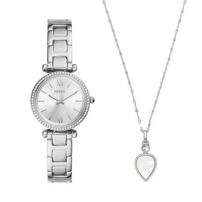 Watch and store necklace set