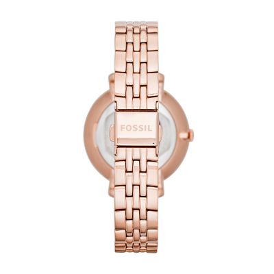 Jacqueline Three-Hand Date Rose Gold-Tone Stainless Steel Watch