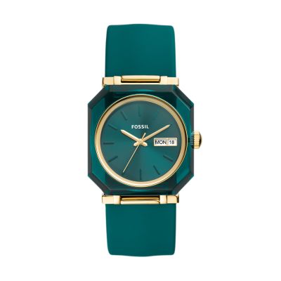 Imagen de reloj Slap-On Fossil Rock Candy en color verde.