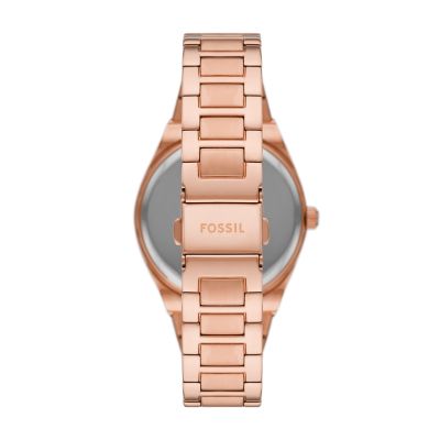 Scarlette Three-Hand Date Rose Gold-Tone Stainless Steel Watch 