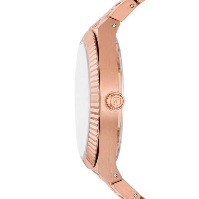 Scarlette Three-Hand Date Rose Gold-Tone Stainless Steel Watch 