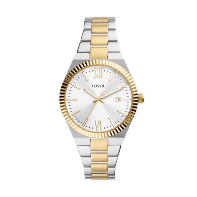 ES5299 Watch Stainless - Steel Fossil - Scarlette Three-Hand Gold-Tone Date