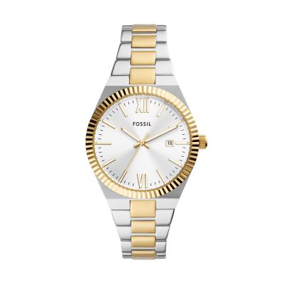 Gold, Silver for Scarlette Three-Hand Date Stainless Steel Watch