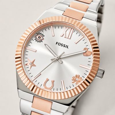 Scarlette Three-Hand Two-Tone Stainless Steel Watch - ES5261 - Fossil