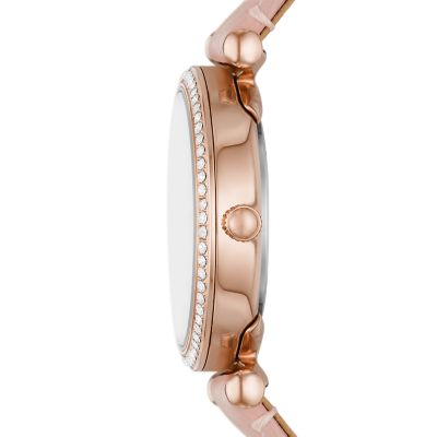 Carlie Three-Hand Blush LiteHide™ Leather Watch - ES5268 - Fossil