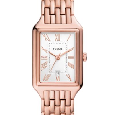 Raquel Three-Hand Date Rose Gold-Tone Stainless Steel Watch