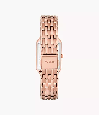 Raquel Three-Hand Date Rose Gold-Tone Stainless Steel Watch - ES5271 -  Fossil