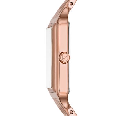 Raquel Three-Hand Date Rose Gold-Tone Stainless Steel Watch