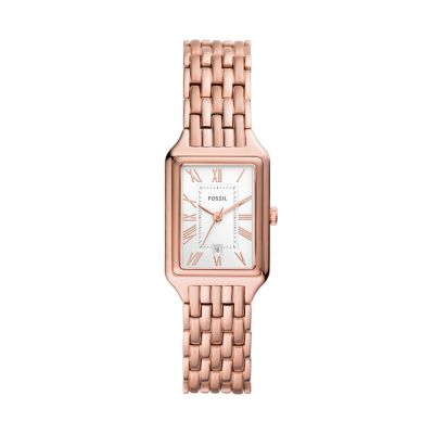 Doré rose for Montre Raquel à trois aiguilles avec date, en acier inoxydable, doré