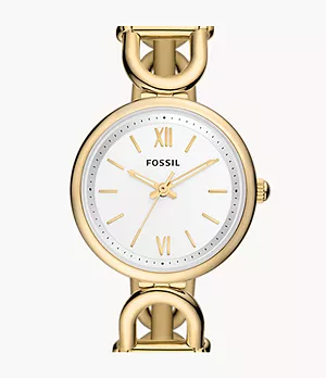 Carlie Three-Hand Gold-Tone Stainless Steel Watch