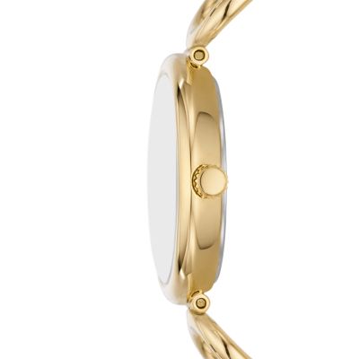 Carlie Three-Hand Gold-Tone Stainless Steel Watch