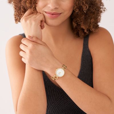 Carlie Three-Hand Gold-Tone Stainless Steel Watch